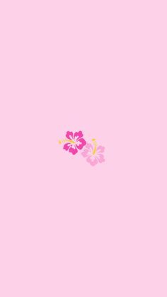 a pink background with flowers on it