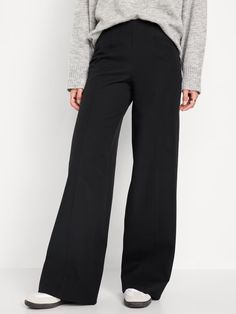 High-Waisted Pull-On Pixie Wide-Leg Pants | Old Navy Affordable Relaxed Fit Wide Leg Pants, Top Rated Wide Leg Pants Women, High Waist Straight Jeans Old Navy, Work Pants Women Office Wear Summer, Cheap Wide Leg Work Pants For Office, Affordable Wide Leg Women's Pants, Cheap Wide Leg Office Dress Pants, Affordable Women's Wide Leg Pants With Button Closure, Wide Leg Size 12