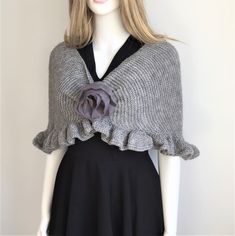 Gray Wrap Shawl, Gray Knitting Wool Wrap, Wool Ruffles Shawl, Wedding Shawl, Bridal Shawl, Night Shawl Gray 90-100 cm -35'' long and 45 cm-18'' Hand wash.. Thank you for visiting ♦-♦-♦------------------------------------------------------ Regular Shipping for USA ► 10-25 business day for Canada ► 5-15 business day for Europe ► 4-14 business day Express Shipping for USA and Canada ► 3-5 business day ♦-♦-♦------------------------------------------------------ Shawl Wedding, Elegant Shawl, Bridal Shawl, Wool Wrap, Wedding Shawl, Knitting Wool, Wrap Shawl, Shawls And Wraps, Crochet Scarf