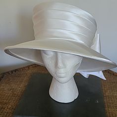 White Satin With Colored Rhinestones Church Hats, White Satin, Women Accessories, White, Hats, Women Shopping, Color