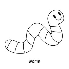 a worm with the word worm on it