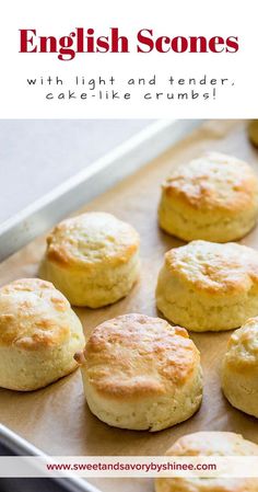 english scones with light and tender cake like crumbs