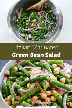 green bean salad with white beans and onions