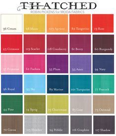 the color chart for different shades of paint