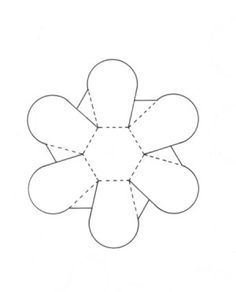 a paper flower cut out into four petals