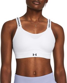 With a unique support tech that syncs with your every move, plus hollow foam padding that's lighter than anything else on the market, this UA Infinity Bra is engineered for limitless support. It delivers strategic support, tailored for high-support activities like running, court sports & field sports. Fit & Design: New injection-molded padding with strategic pattern for a more aerodynamic fit & a lighter feel Front mesh panel for added breathability Smooth, sweat-wicking band has easy hook & eye Infinity Shirt, High Support Bra, Sports Field, Running Sports Bra, Gym Bra, High Impact Sports Bra, Sport Top, Running Sports, Kids Outerwear