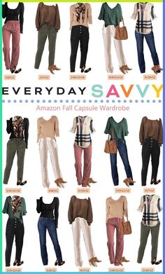 Want to make getting dressed every morning easy? Check out these Amazon Fall Outfit Ideas that mix and match for 15 women's fashion outfits! This wardrobe is cute and many items are available from Amazon Prime or with free shipping. Many items are also included in Prime wardrobe so you can try them on in Amazon Fall Outfits, Hair Styles To Try, Holiday Party Outfit Christmas, Vintage Curls, Capsule Wardrobe Outfits, Try On Hairstyles, Clothing Blogs, Seasons Change, Stylish Mom