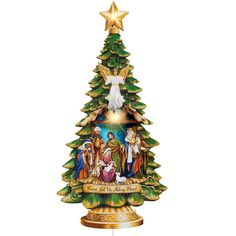 This Unique Lighted Stake Features A Christmas Tree Design With A Nativity Scene In The Center And A Gold Star At The Top. A Gold Banner On The Bottom Reads "Come Let Us Adore Him!" While The Lights Sparkle And Shine. Req. 2 "Aa" Batteries (Sold Separately). Stakes Easily Anywhere In Your Yard Or Garden. Metal. 12"L X 30"H. Come Let Us Adore Him, Decorative Garden Stakes, Gold Banner, Tree Garden, Christmas Yard Decorations, Garden Angels, Christmas Yard, Collections Etc, Holiday Store