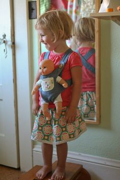 Doll Carrier Pattern, Baby Carrier Pattern, Oldest Sister, Baby Doll Carrier, Carrier Pattern, Doll Carrier, Baby Bjorn, Before Baby, Baby Doll Clothes