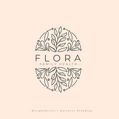 the logo for flora, a plant - based business that has been designed to look like an