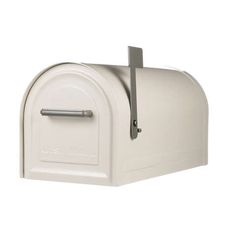 a white mailbox with the door open