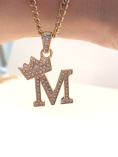 M ♡, Letter M Necklace, Necklace Name Design, Glittery Wallpaper, M Necklace