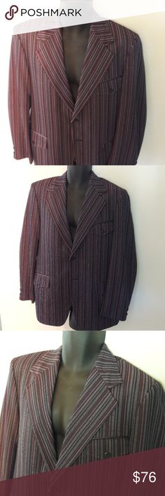 I just added this listing on Poshmark: Retro Chic Striped Blazer, 42 Long. #shopmycloset #poshmark #fashion #shopping #style #forsale #Unknown #Other Shirt And Dress, Dark Blue Purple