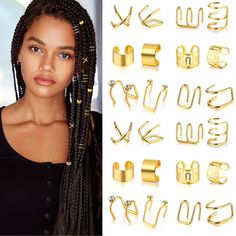 PRICES MAY VARY. Sufficient Quantity: You will receive 24pcs hair jewelry for braids in different styles and sizes, sufficient quantity to meet your daily decorative needs for different occasions and you can adjust the braiding beads according to your hair volume Quality Material: These hair accessories for braids are made of high quality metal alloy, not easily broken and can be used repeatedly. Our braid accessories can bring you a variety of wearing experiences and make you look more eye-catc Braids In Different Styles, Braids With Gold Accessories, Hair Accessories For Braids, Accessories For Braids, Jewelry For Braids, Hair Clips For Braids, Braids Accessories, Hair Jewelry For Braids, Men Styling