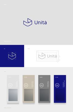 the logo and business card design for unita