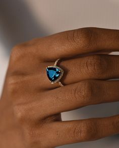 London Blue Topaz Jewelry, Kibbe Dramatic, Blue Topaz Engagement Ring, Dramatic Classic, Vintage Style Engagement Rings, Vintage Engagement Ring, London Blue Topaz Ring