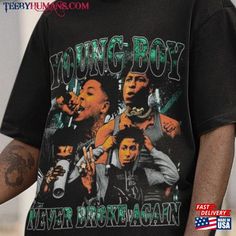 Worship Apparel, 90s Rap Aesthetic, Shirt Reference, Youngboy Never Broke Again, Vintage Rap Tees, Never Broke Again, Baggy Shirt, Hip Hop Vintage