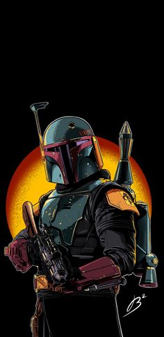 the boba fett star wars poster is shown