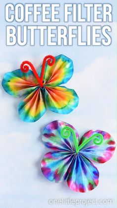 coffee filter butterfly craft for kids to make