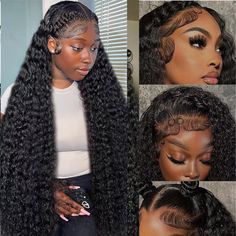 PRICES MAY VARY. 🎄Deep Wave Lace Front Wigs Human Hair: 100% Human Hair Cut from Young Girl. No Smell, Neat & Healthy, Can Be Dyed and Reshaped Any What You Want. Deep Wave Lace Front Wigs Human Hair: 100% Human Hair Cut from Young Girl. No Smell, Neat & Healthy, Can Be Dyed and Reshaped Any What You Want.   13x5 HD Transparent Lace Front Wig: 13x5 HD Lace is Invisible & Breath, Match All Skin, Can Do Middle, Side Deep Part, Easy to Install.    200% Density Deep Wave Frontal Wig: 200% Density L Deep Wave Lace Front Wigs, Curly Lace Frontal, Frontal Wig Hairstyles, Lace Front Wigs Human Hair, Deep Wave Hairstyles, Curly Lace Front Wigs, Curly Waves, Deep Curly, Wigs Human Hair