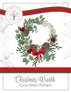 the christmas wreath cross stitch pattern