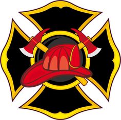 a fireman's helmet with horns and wings on the side of a shield