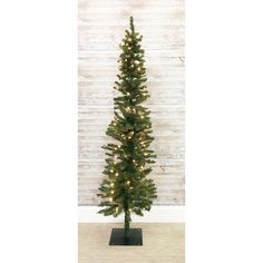 This Pencil Slim 5 ft Green Fir Artificial Christmas Tree with 105 UL Clear/White Lights with Stand will look good in any room. There are 105 white lights on this tree and it is gorgeous. This tree stands on a square base and is for indoor use only. National Christmas Tree, Tree Stands, Tree Base, Santa's Workshop, Christmas Tree Shop, Christmas Trends, White Lights, Coastal Christmas, Santas Workshop