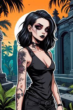 This amazing design of a Latin American Goth Girl Black Outfit Alt Style, is perfect for lovers of gothic and alt aesthetic. Enjoy summer! Alt Style, Latin American