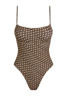 Sausalito One Piece - Geo Lynx Chic Seamless Bodysuit For The Beach, Chic Scoop Neck Swimwear For Vacation, Chic Scoop Neck Swimwear For Summer, Chic Summer Bodysuit With Moderate Back Coverage, Chic Bodysuit With Moderate Back Coverage For Summer, Chic Scoop Neck Swimwear For Pool, Chic Swimwear With Adjustable Straps, Chic One-piece Swimwear With Moderate Back Coverage, Chic Swimwear With Wide Straps For Summer