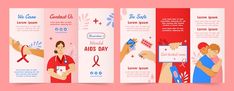 three fold brochure design for aids day