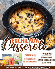 the flyer for an enchilada casserole restaurant