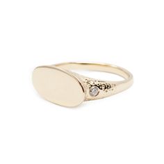 Hand carved in wax and cast in solid 14k gold. Flush set with two 2mm lab grown diamonds. This ring is made just for you. Please allow 3-4 weeks for production. Please read our Fine Jewelry FAQ. MEASURES: 15.7mm x 8.3mm Chain Braid, Ring Sizer, Ring Necklace, Sales Gifts, Lab Grown, Lab Grown Diamonds, Ring Earrings, Gold Diamond, Hand Carved