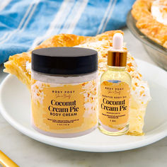 Coconut Cream Pie Body Cream and Body Oil! Delectable goodness for your body! Best Body Butter, Happy Stuff, Cream Butter, Coconut Cream Pie, Bath And Body Works Perfume, Purified Water, Perfume Lover, Oil Coconut