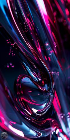 an abstract background with pink, blue and purple lines in the shape of swirls