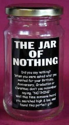 a jar that has some kind of message on it