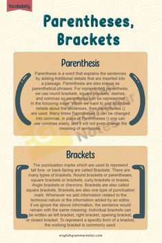 an info sheet describing the different types of brackets