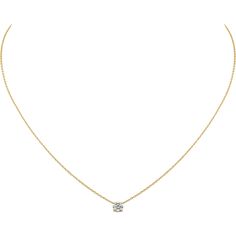 Cartier - 1895 necklace - Necklace Woman Gold/Diamond - 1895 necklace, yellow gold 750/1000, set with a brilliant-cut diamond available in 0.23 to 0.29 carats and 0.50 to 0.59 carats. Cartier 1895, Necklace Woman, Cartier Necklace, Diamond Collection, Necklace Necklace, Girly Jewelry, Rich Girl, Delicate Necklace, Brilliant Cut Diamond