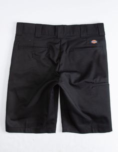 Dickies Slim Fit Work Shorts. Sits Below Waist. Flex Fabric For Ease Of Movement. Slant Front Pockets With Welt Back Pockets. Multi-Use Cell Phone Pocket At Right Leg. Easy Care Stain Release. Resists Wrinkles. Approx Outseam: 20(51cm). 65% Polyester/35% Cotton. Machine Wash. Imported. Dickies Shorts Outfit Men, Mens Work Shorts, Black Chino Shorts, Estilo Cholo, Dickies Shorts, Mens Shorts Outfits, Black White Outfit, Work Shorts, Badass Tattoos