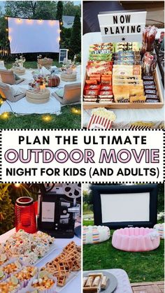 outdoor movie night for kids and adults