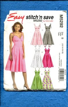 the sewing pattern for this dress is easy to sew