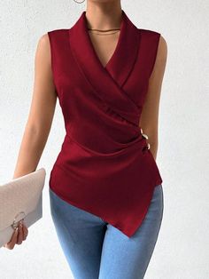 Women Tops Outfit, Armless Tops For Ladies, Cute Tops For Women With Jeans, Plain Tops For Women, Simple Top Designs For Women, Elegant Tops For Women, Size 4 Outfits Women, Jeans Top Ideas, Plain Shirts Women