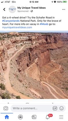 an image of a road in the middle of some mountains and dirt with words written on it