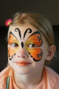 Animal Face Paintings, Bodysuit Tattoos, Butterfly Face Paint, Face Fun, Butterfly Makeup