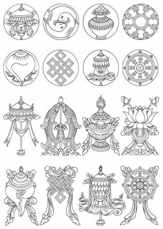 an image of chinese symbols and designs