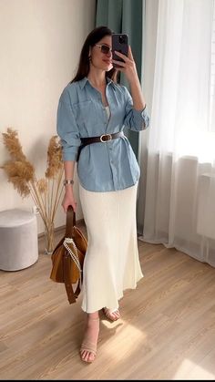 Girly Style Outfits, Beautiful Evening Dresses, Modesty Outfits, Modest Dresses Casual, Casual Outfit Inspiration, Thrifted Outfits, Business Casual Outfits For Work, Stylish Work Outfits, Casual Chic Outfit