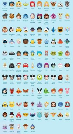 an illustrated poster with many different types of emoticions in each character's face