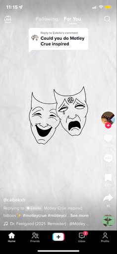 an image of two masks with the caption saying, could you do motley?