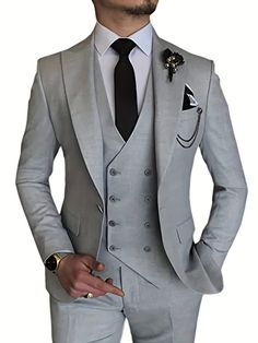 Double Breasted Vest, Mens Suit Jacket, Suit Style