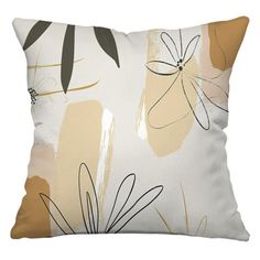 a pillow with an abstract design on it