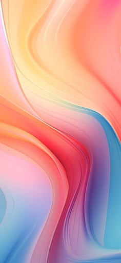 an abstract colorful background with wavy lines and curves in pastel colors, like liquid or water